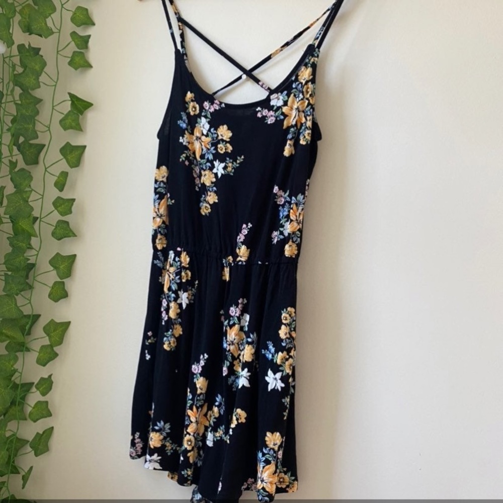 black floral romper